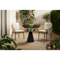 GARTENSTUHL Aluminium Anthrazit, Naturfarben, Hellgrau  - Anthrazit/Hellgrau, Basics, Kunststoff/Textil (63/80/61cm) - Ambia Garden