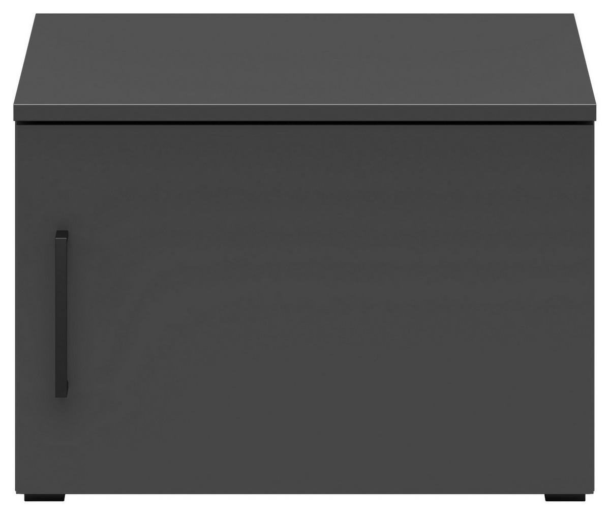 EXTENSIE LA DULAP in grafit  - grafit/negru, Modern, plastic/material pe bază de lemn (50/35/40cm) - Carryhome