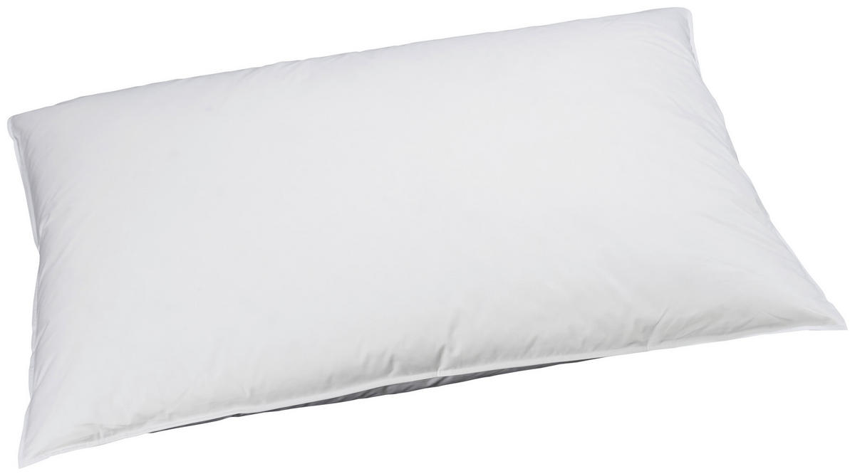 KOPFKISSEN 65/100 cm Federn, Daunen  - Weiss, Naturmaterialien/Textil (65/100cm) - Billerbeck