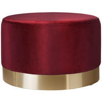 TABURET, kov, textil, 55/35/55 cm - bordeaux/barvy zlata, Trend, kov/textil (55/35/55cm) - Xora