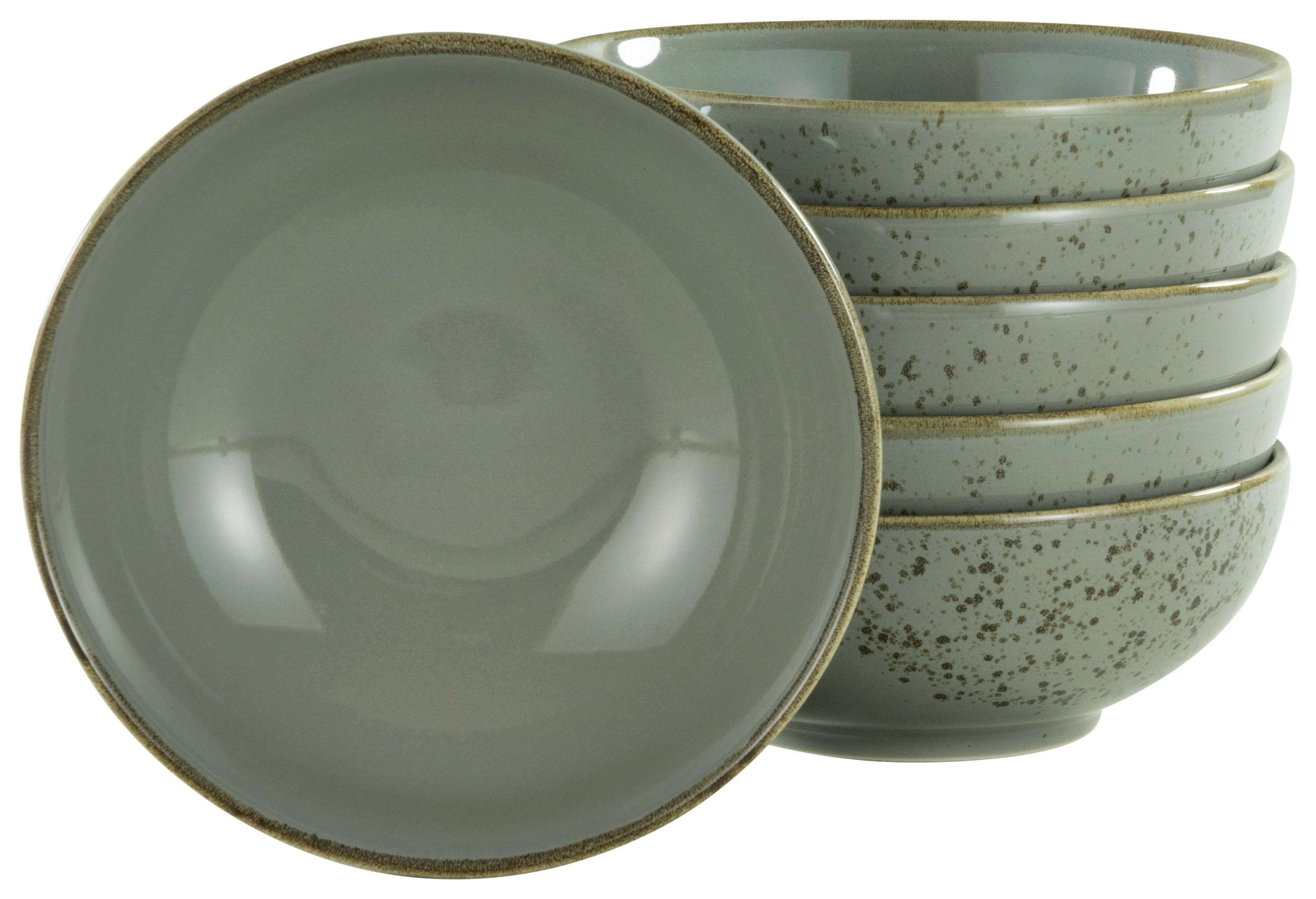 SKÅLSET 6 delar 16,5 cm   - grå, Trend, keramik (16,5cm) - Creatable