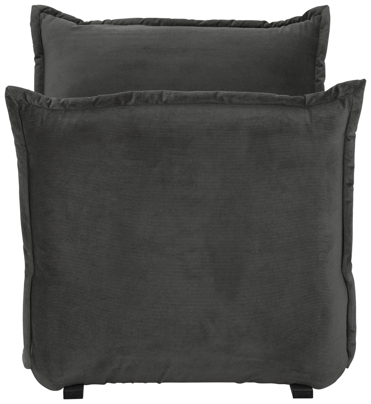 SCHLAFSESSEL Cord Grau    - Silberfarben/Grau, MODERN, Textil/Metall (77/73/87cm) - MID.YOU