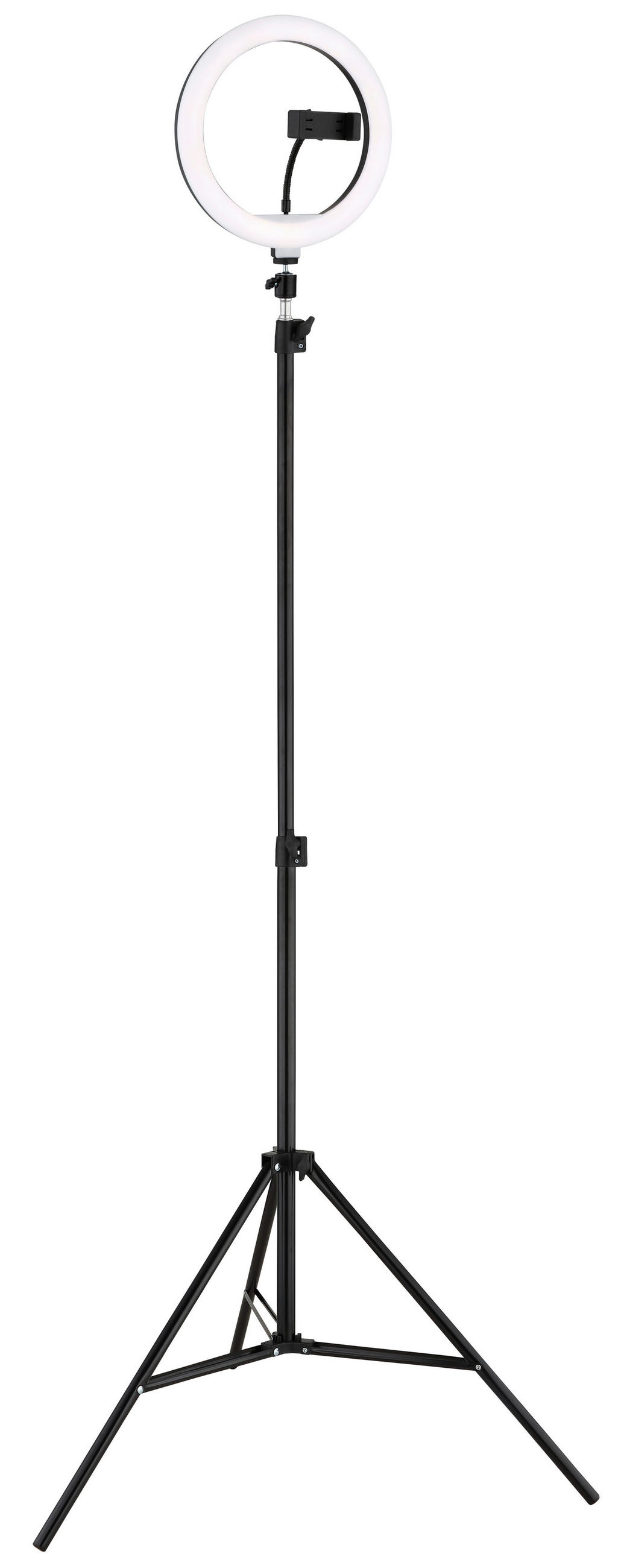 LED-STEHLEUCHTE Delgado 63/210 cm  - Opal/Schwarz, Design, Kunststoff/Metall (63/210cm) - Globo