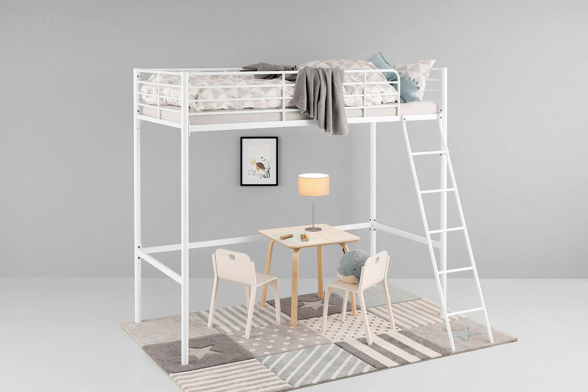 HOCHBETT 90/200 cm  - Weiß, Design, Metall (90/200cm) - MID.YOU