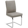 SCHWINGSTUHL  in Stahl Mikrofaser  - Chromfarben/Ecru, Design, Textil/Metall (47/100/64cm) - Novel