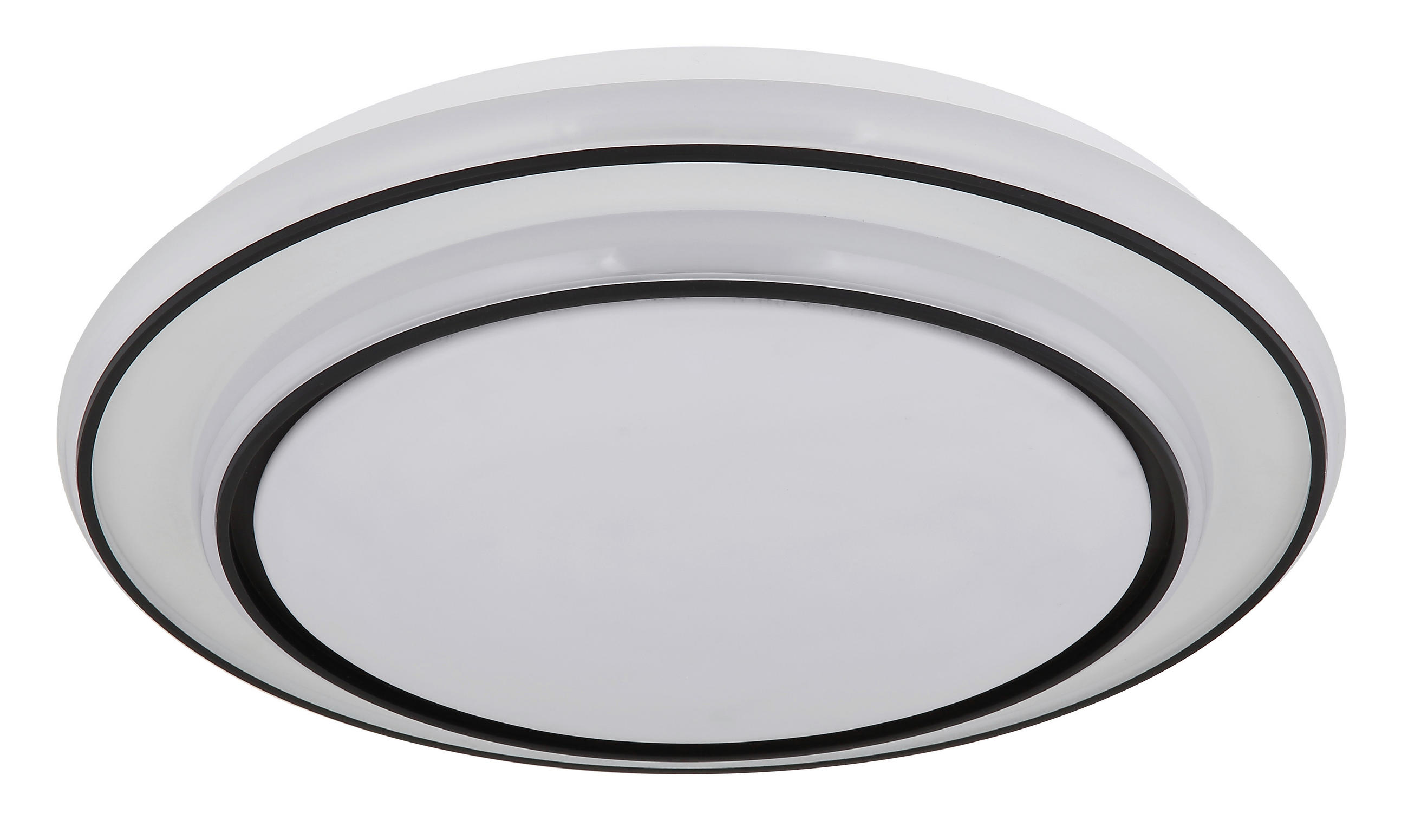 LED-DECKENLEUCHTE  39/7 cm    - Weiss/Schwarz, Konventionell, Kunststoff/Metall (39/7cm) - Globo
