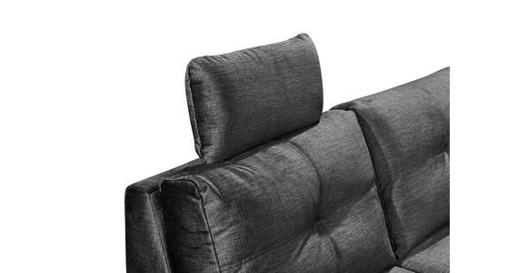 WOHNLANDSCHAFT in Mikrovelours Schwarz - Schwarz, KONVENTIONELL, Kunststoff/Textil (127/334/217cm) - Carryhome