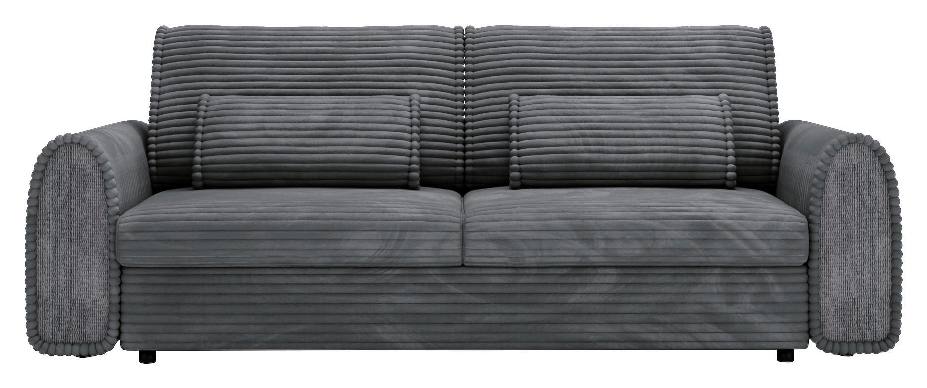 SCHLAFSOFA  in Cord, Feincord Dunkelgrau  - Dunkelgrau/Schwarz, KONVENTIONELL, Kunststoff/Textil (243/83/113cm) - Carryhome