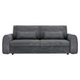 SCHLAFSOFA  in Cord, Feincord Dunkelgrau  - Dunkelgrau/Schwarz, KONVENTIONELL, Kunststoff/Textil (243/83/113cm) - Carryhome