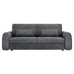 SCHLAFSOFA  in Cord, Feincord Dunkelgrau  - Dunkelgrau/Schwarz, KONVENTIONELL, Kunststoff/Textil (243/83/113cm) - Carryhome