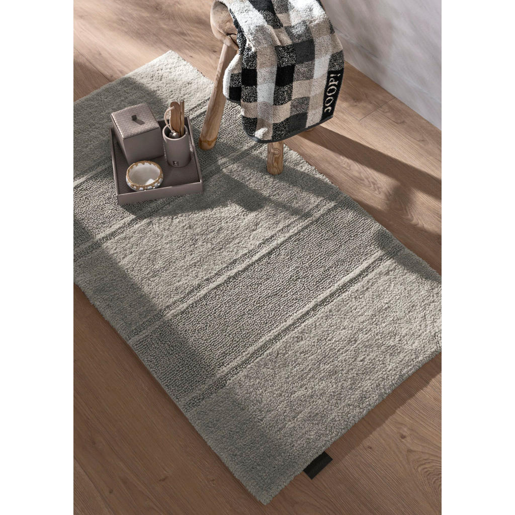 Thumbnail - Joop! Badteppich Joop! Vibe, Grau, Textil, Streifen, rechteckig, 70x120 cm, Made in Germany, beidseitig verwendbar, für ...