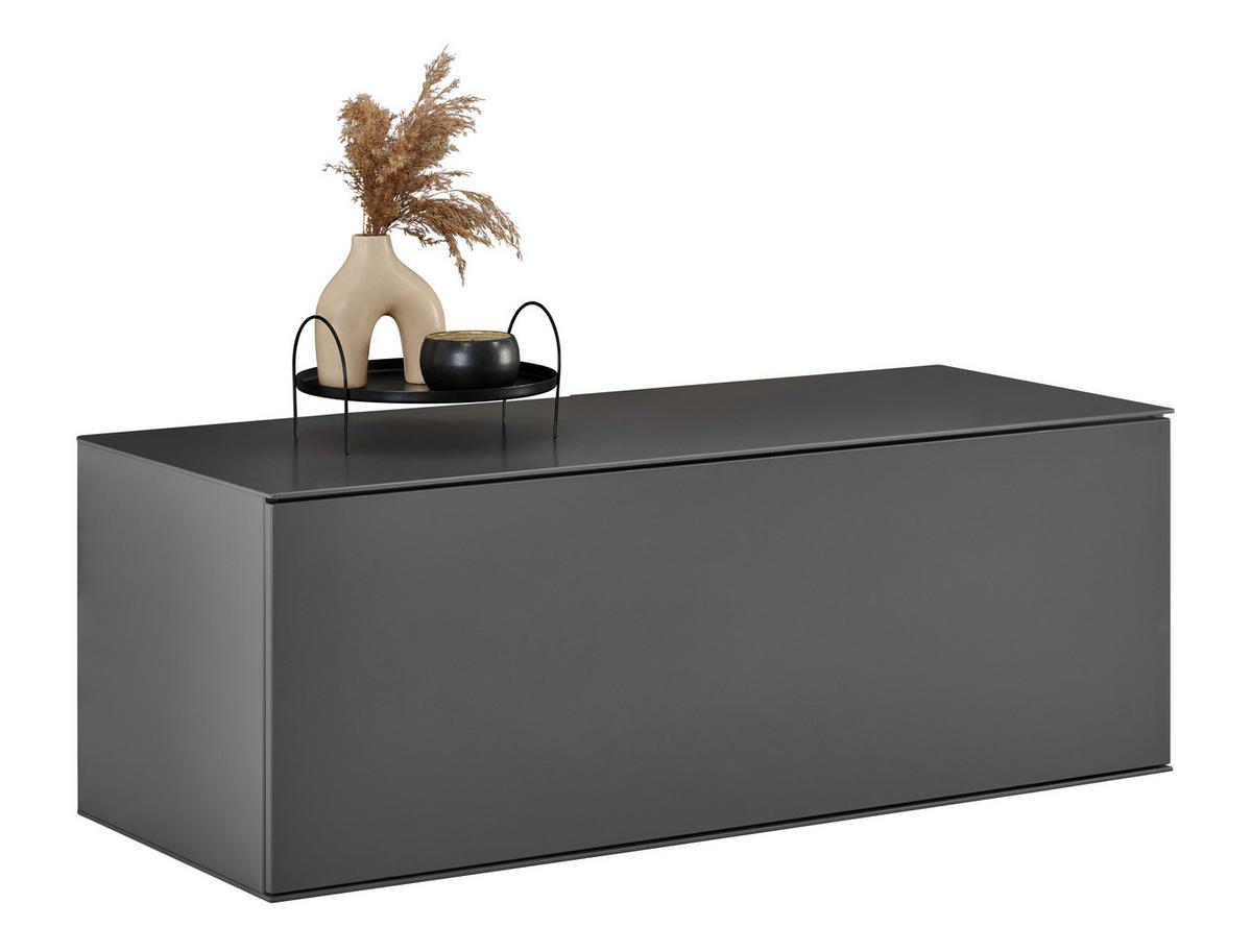 NÍZKÁ KOMODA, antracitová, 121/44/50 cm - antracitová, Design, kompozitní dřevo (121/44/50cm) - Dieter Knoll