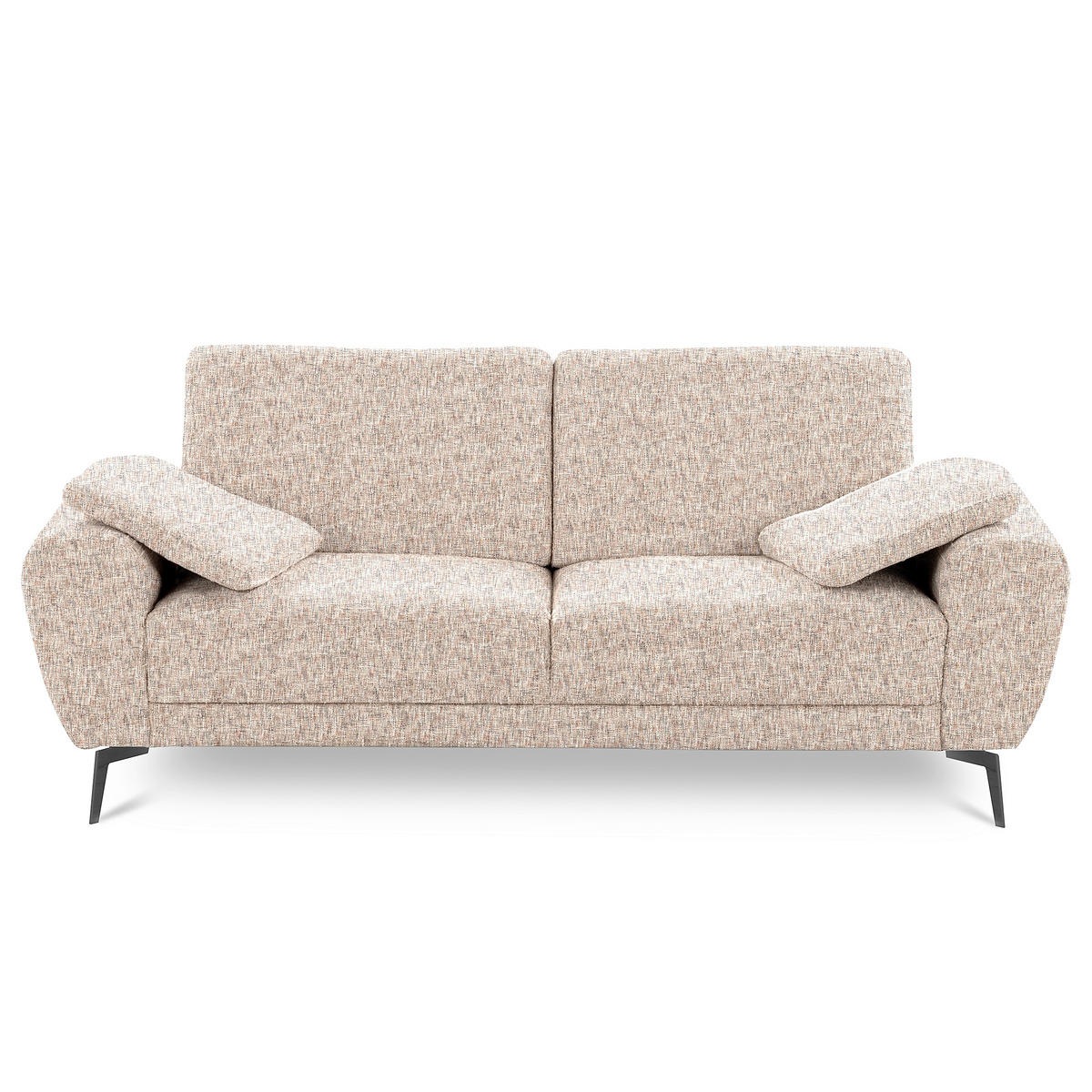 2-SITZER-SOFA Webstoff Blau, Gelb, Rot, Weiss  - Blau/Weiss, Design, Textil/Metall (157/85/92cm) - Livetastic