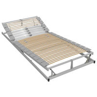 LATTENROST 90/200 cm Kopfteil, Fußteil verstellbar, Buche  - Birkefarben/Grauweiß, Basics, Holz (90/200cm) - Schlaraffia