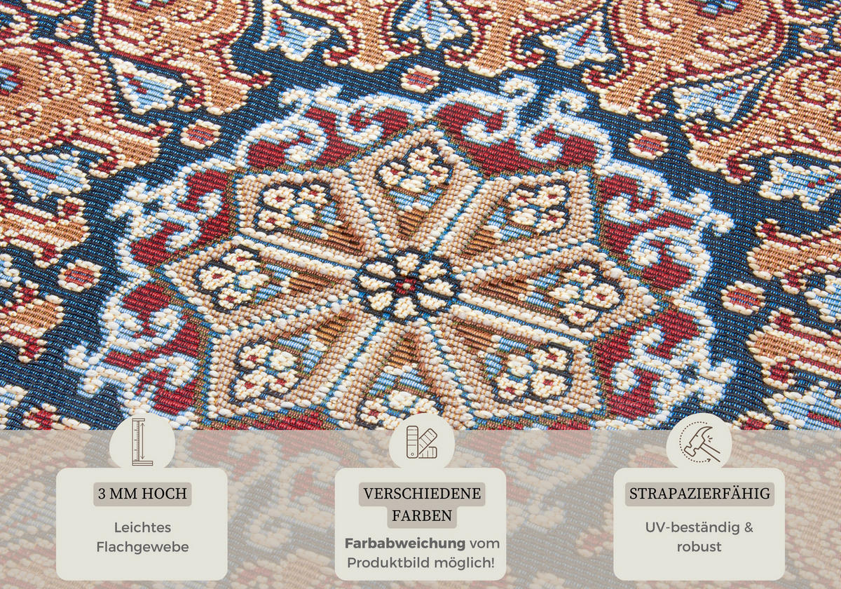 OUTDOORTEPPICH 240/340 cm Flair Creme, Rot  - Rot/Creme, Design, Kunststoff (240/340cm)