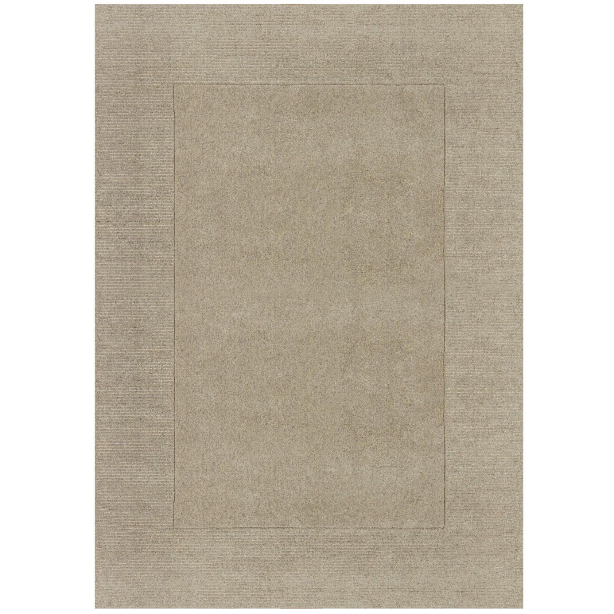 Handwebteppich Woll Bordüre Beige 160x230