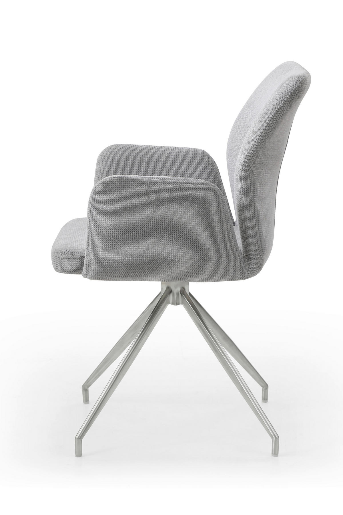 OTOČNÁ STOLIČKA, štruktúra, tmavosivá - strieborná/tmavosivá, Modern, kov/textil (60/89/62cm) - Livetastic