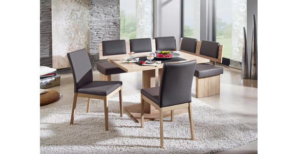ESSTISCH in Holzwerkstoff 120(160)/80/77 cm - Sandfarben/Eichefarben, Natur, Holzwerkstoff (120(160)/80/77cm) - Cantus