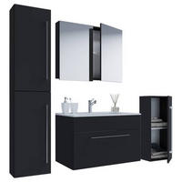 BADEZIMMER 5-teilig  in 126 cm  - Weiss/Alufarben, Modern, Keramik/Holzwerkstoff (126cm) - MID.YOU