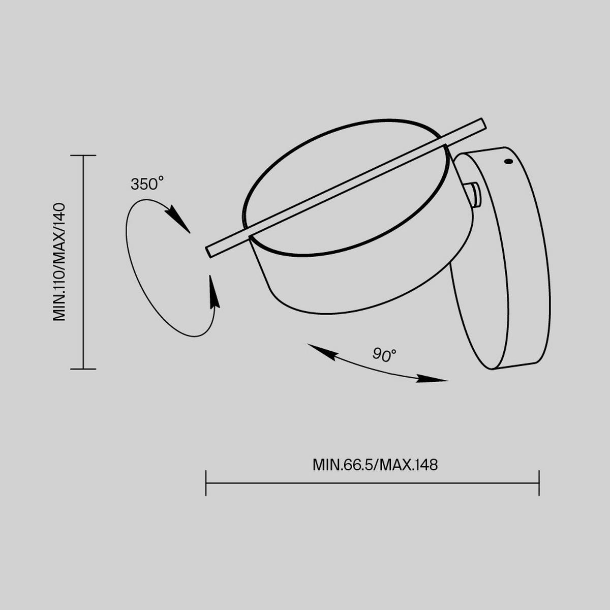 WANDLEUCHTE Nuance 10/14 cm  - Schwarz, Design, Metall (10/14cm) - MAYTONI