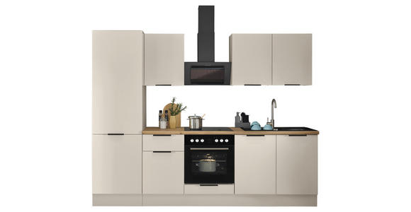 KÜCHENBLOCK   in Kaschmir  - Kaschmir/Schwarz, Basics, Holzwerkstoff/Metall (270/211/60cm) - Xora