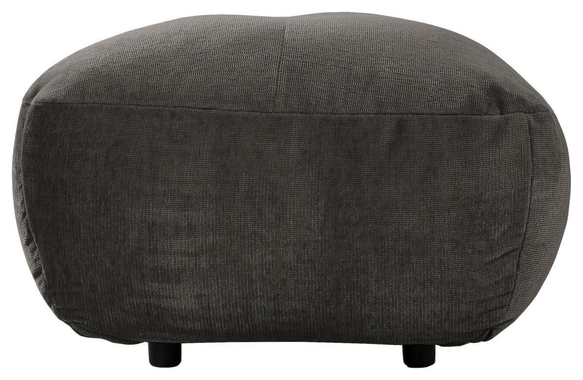 HOCKER in Textil Anthrazit  - Anthrazit/Schwarz, Modern, Kunststoff/Textil (102/46/65cm) - Trendmanufaktur