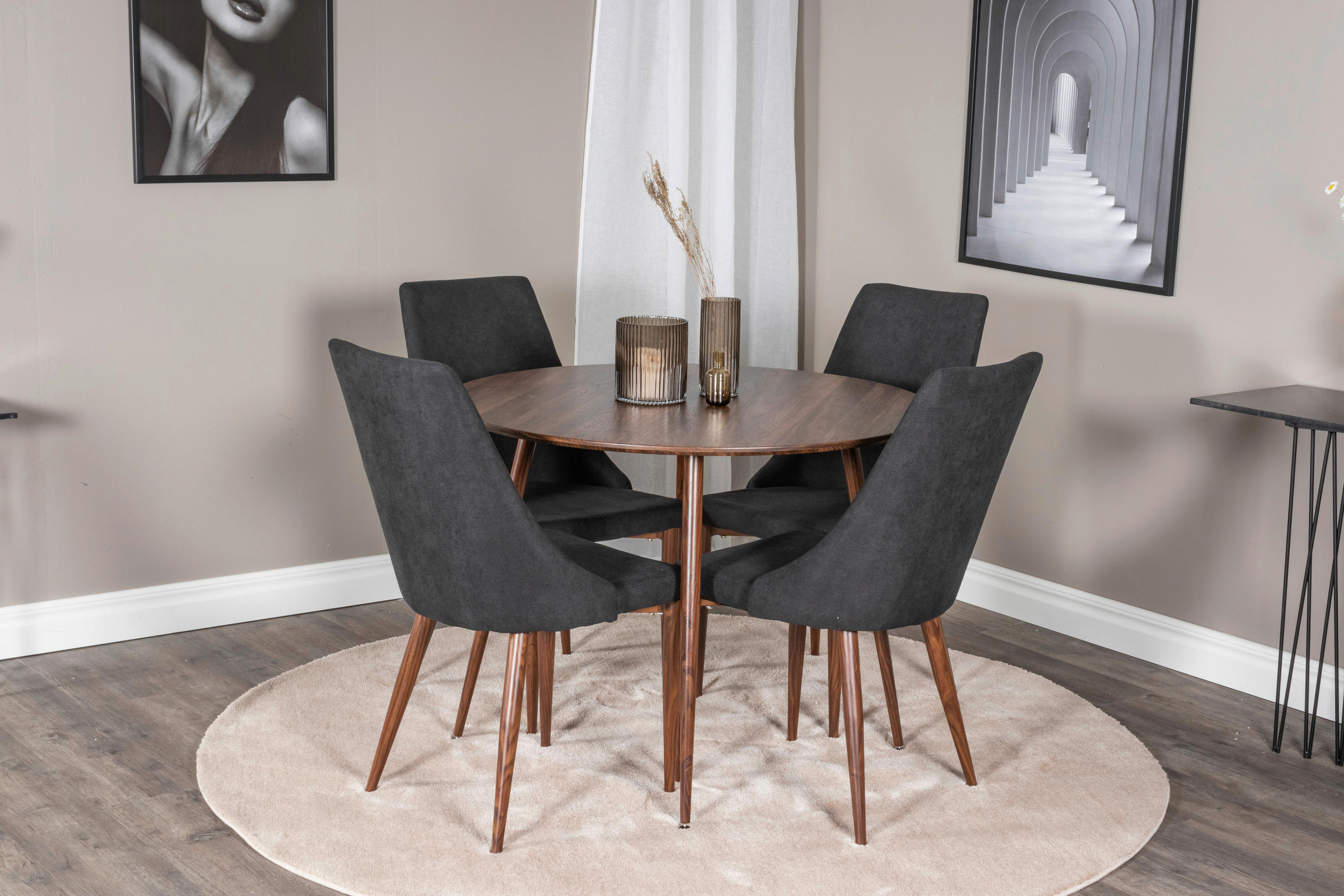 ESSTISCH in Metall, Holzwerkstoff 100/100/75 cm  - Braun, Design, Holzwerkstoff/Metall (100/100/75cm) - Livetastic