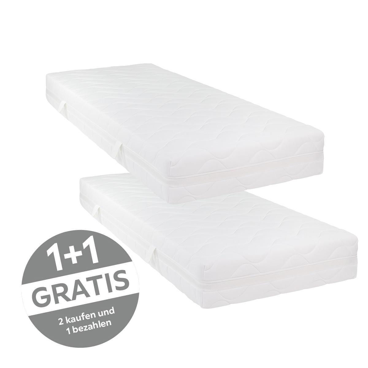 TASCHENFEDERKERNMATRATZE PHB LUX 7 ZONEN H3 80/200 cm Höhe ca. 23 cm 7 -Zonen - Weiß, MODERN, Textil (80/200cm) - Livetastic