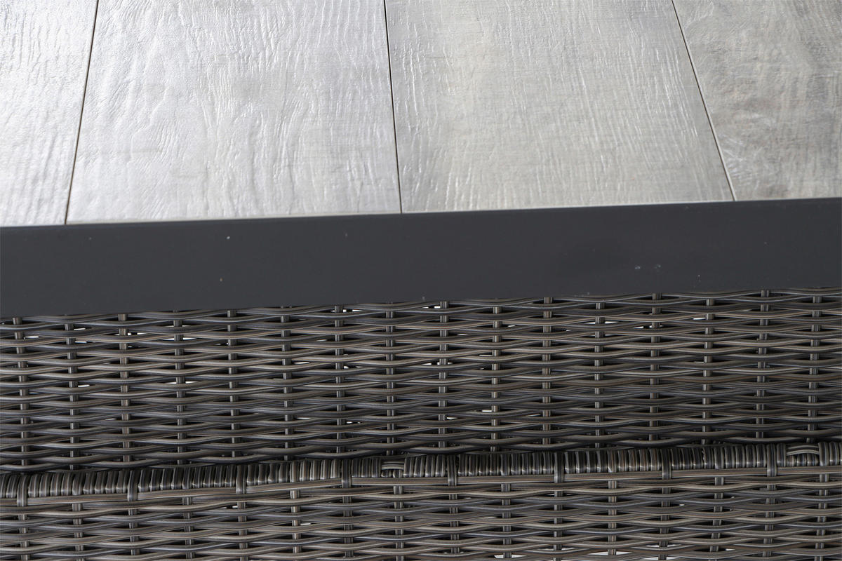 LOUNGEGARNITUR 4-teilig   72/206/103 cm Aluminium  - Grau, Basics, Keramik/Kunststoff (72/206/103cm) - Siena Garden