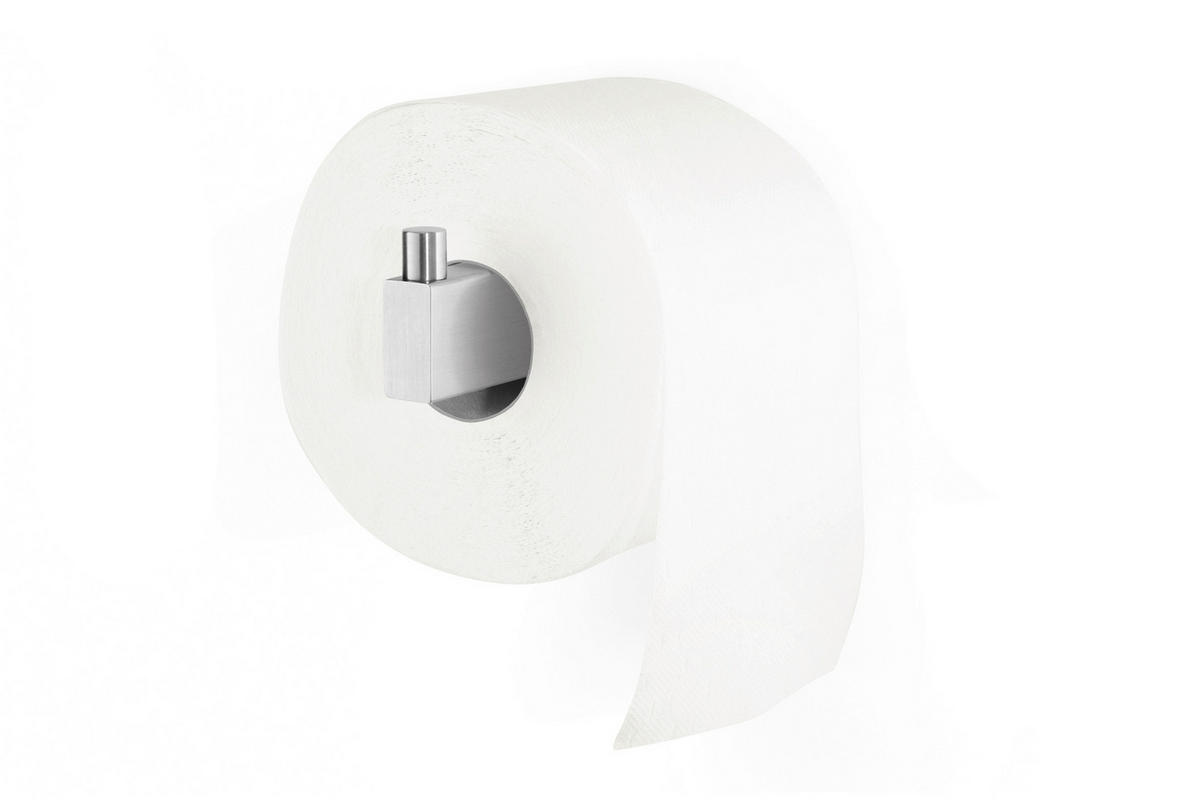 TOILETTENPAPIERHALTER - Edelstahlfarben, Basics, Metall (1,5/4,2/13cm) - Zack