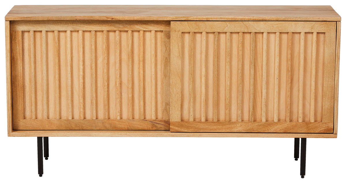 SIDEBOARD  in 122/60/30 cm  - Eichefarben/Schwarz, Trend, Holz/Metall (122/60/30cm) - Livetastic