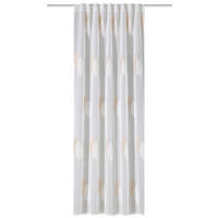 FERTIGVORHANG    140/245 cm  - Taupe/Weiß, Basics, Textil (140/245cm)