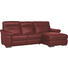 WOHNLANDSCHAFT Echtleder - Rot/Schwarz, Design, Leder/Holz (264/162cm) - Natuzzi Editions