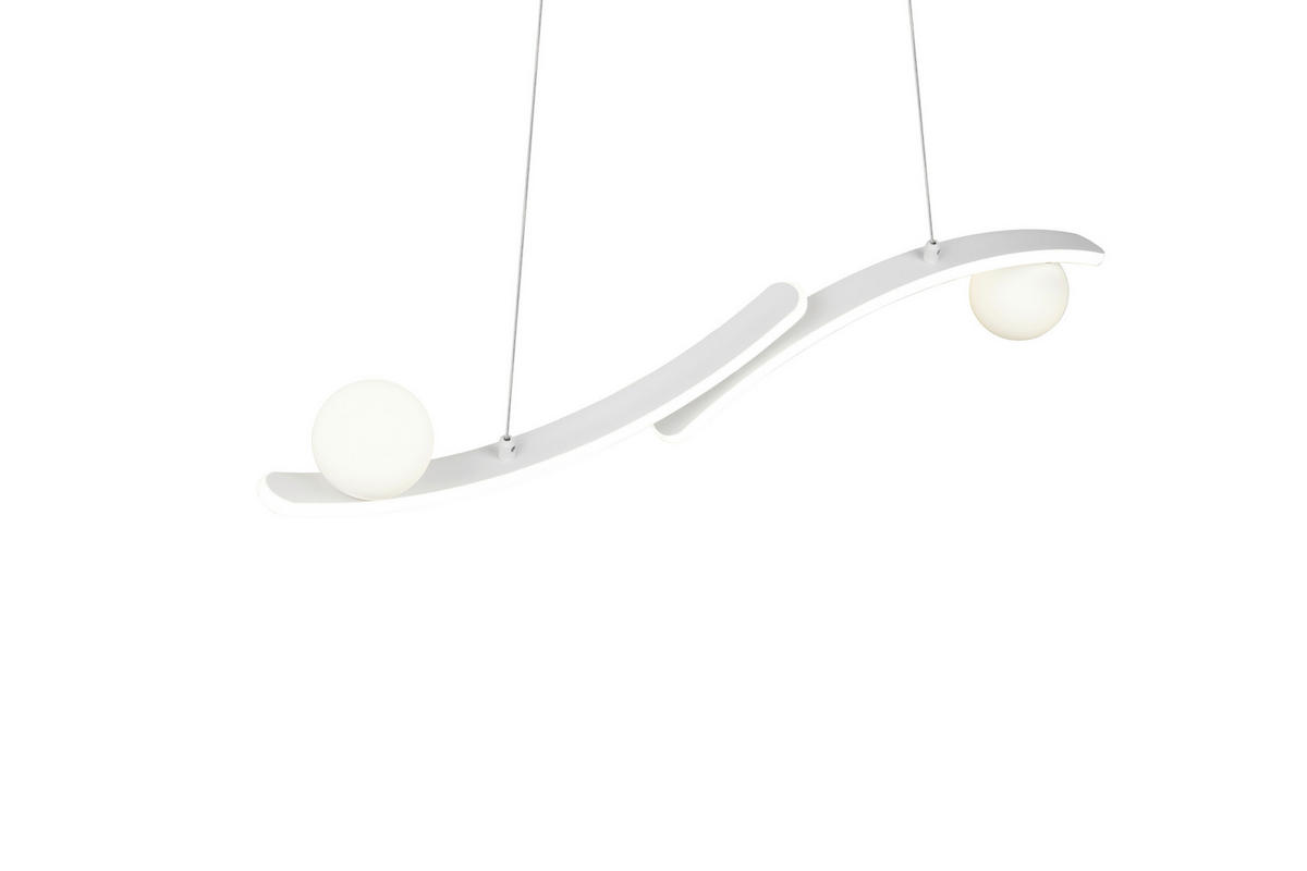 LED-HÄNGELEUCHTE Napoli 82/150/9 cm   - Weiß, Design, Glas/Kunststoff (82/150/9cm) - Trio Leuchten