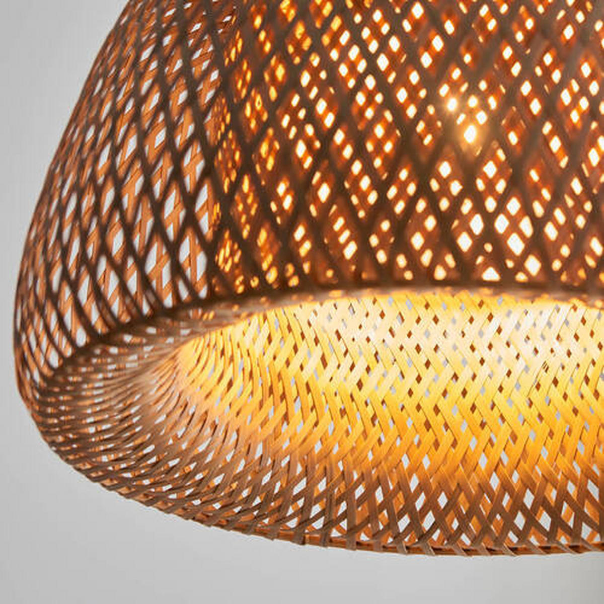 HÄNGELEUCHTE 42/154 cm  - Goldfarben/Naturfarben, Natur, Holz (42/154cm) - ENDON