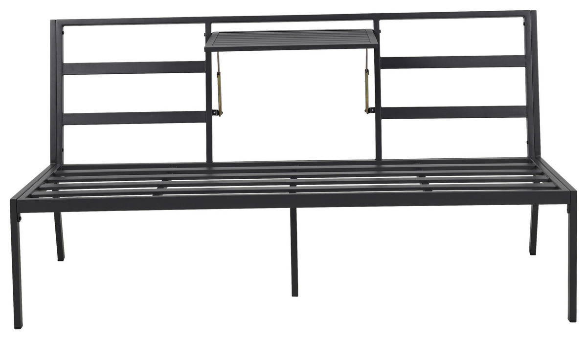 GARTENSET Webstoff Eisen  - Grau, Design, Textil/Metall (165/77/84cm) - Ambia Garden