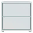 NACHTSCHRANK 50/48/42 cm  - Silberfarben/Hellgrau, Trend, Holzwerkstoff/Kunststoff (50/48/42cm) - Carryhome