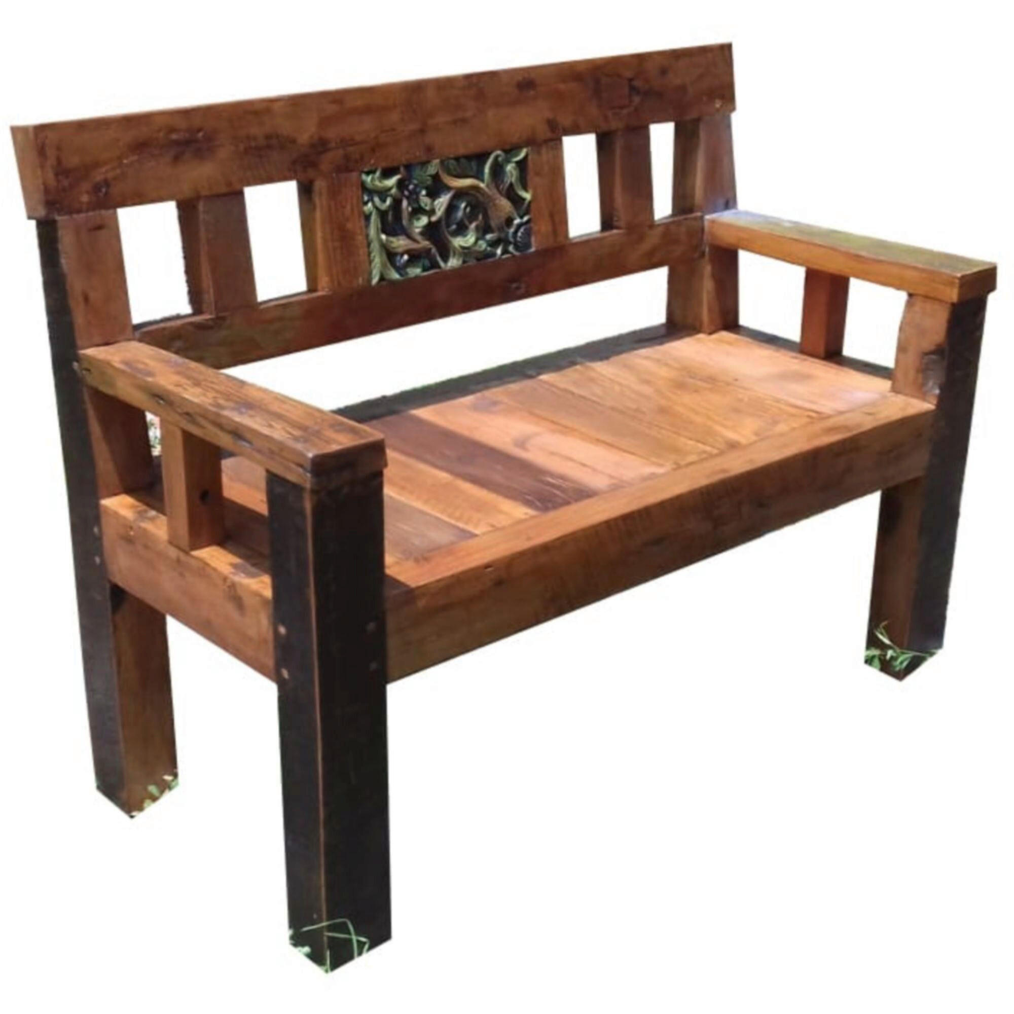 GARTENBANK 120/90/55 cm Teakholz   - Dunkelbraun, Basics, Holz (120/90/55cm) - Gardenson