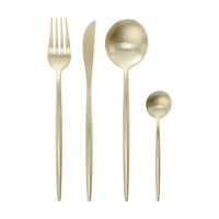 BESTECKSET 16-teilig Edelstahl  für  - Champagner/Goldfarben, Basics, Metall (21,5cm) - Eglo