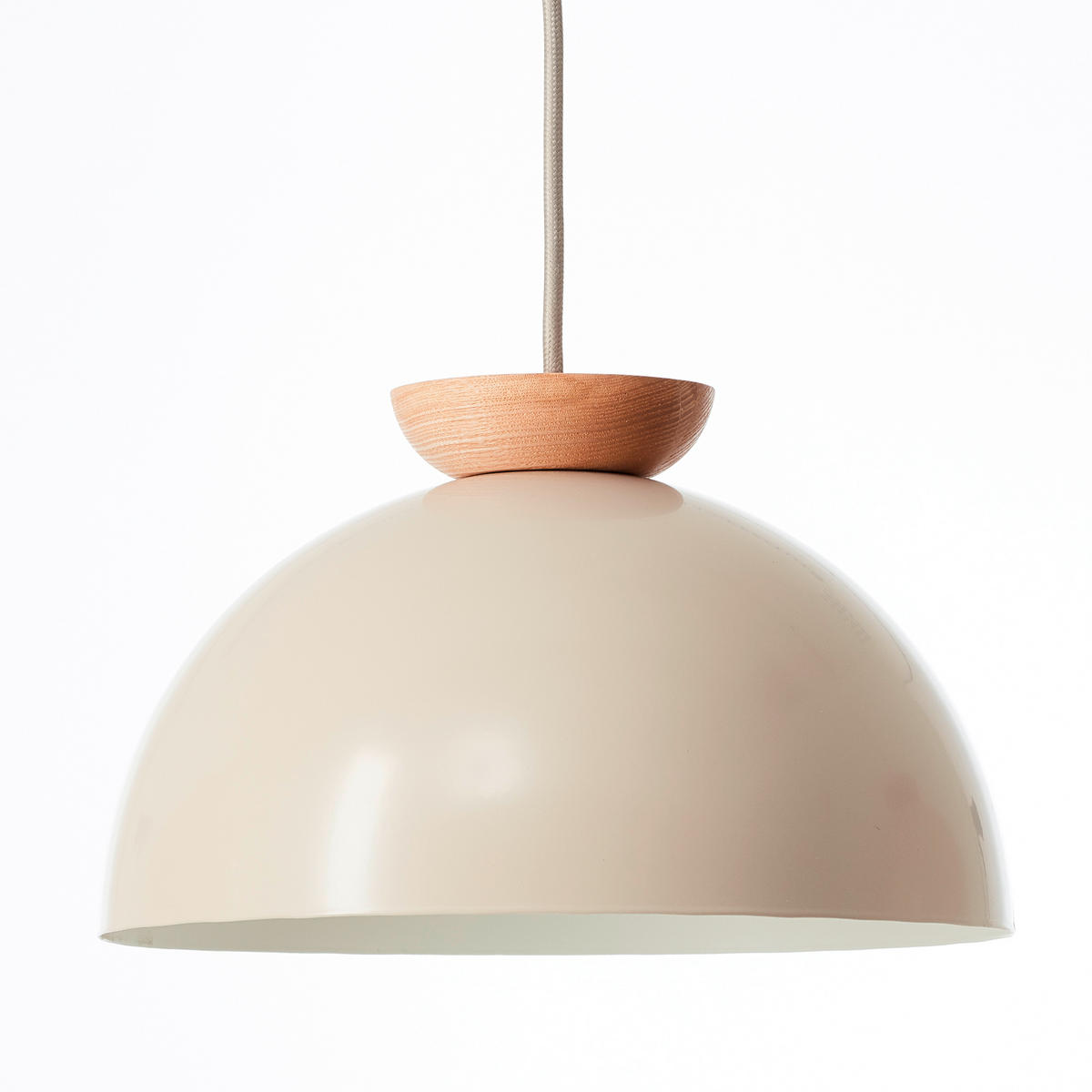 PENDELLEUCHTE 25/100/100 cm    - Beige/Naturfarben, Design, Holz/Metall (25/100/100cm) - Brilliant