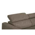 ECKSOFA in Chenille Hellbraun  280/205 cm  - Hellbraun/Schwarz, Design, Textil/Metall (280/205cm) - Xora