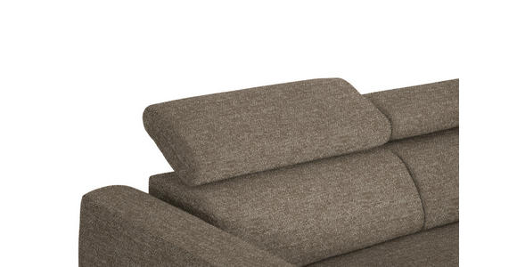 ECKSOFA in Chenille Hellbraun 280/205 cm - Hellbraun/Schwarz, Design, Textil/Metall (280/205cm) - Xora