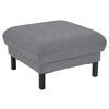HOCKER in Textil Grau  - Schwarz/Grau, Design, Textil/Metall (74/46/74cm) - Pure Home Comfort