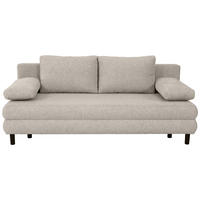 KANAPÉÁGY textil szürkésbarna  - fekete/szürkésbarna, Design, textil/fém (197/84/92,5cm) - home24
