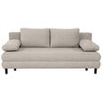 SCHLAFSOFA Lia in Webstoff Graubraun  - Graubraun/Schwarz, Design, Textil/Metall (197/84/92,5cm) - Hom`in