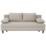 SCHLAFSOFA Lia in Webstoff Graubraun  - Graubraun/Schwarz, Design, Textil/Metall (197/84/92,5cm) - Hom`in