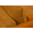 SCHLAFSOFA mit Liegefunktion, Rücken echt Cord, Flachgewebe Currygelb - Currygelb/Schwarz, KONVENTIONELL, Textil/Metall (223/72/100cm) - Carryhome