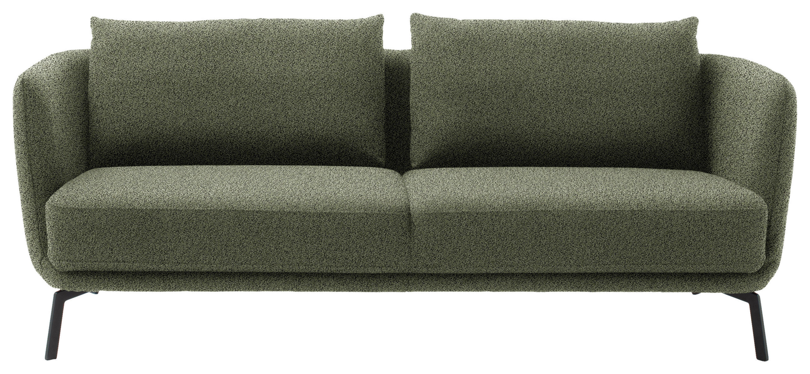 2,5-SITZER  in Flachgewebe Grün  - Schwarz/Grün, Design, Textil/Metall (190/71/91cm) - Schöner Wohnen