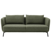 2,5-SITZER  in Flachgewebe Grün  - Schwarz/Grün, Design, Textil/Metall (190/71/91cm) - Schöner Wohnen