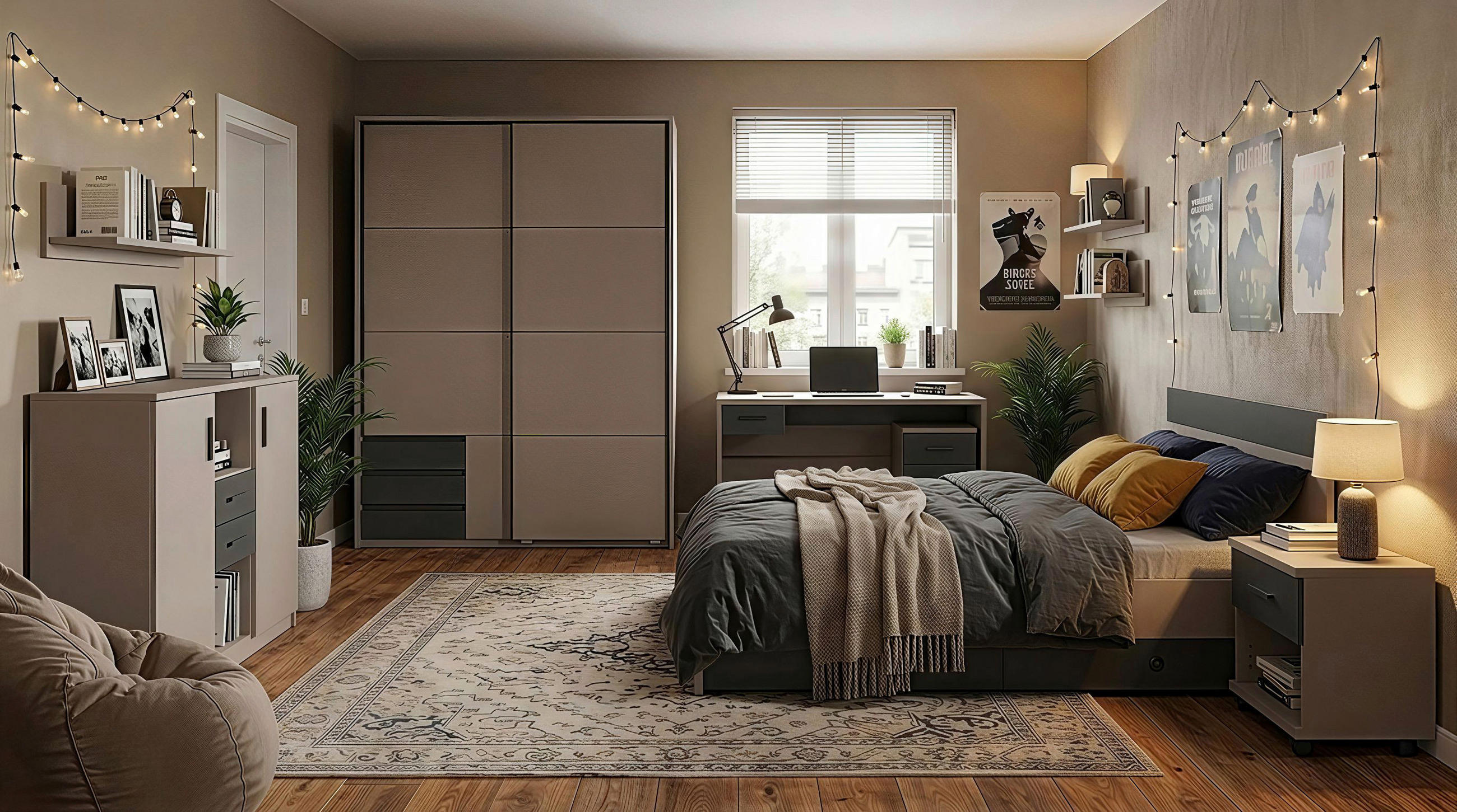 HIGHBOARD , 122/105/36 cm, 2 Schublade(n)  - Schwarz/Graphitfarben, Design, Holzwerkstoff/Kunststoff (122/105/36cm) - Carryhome